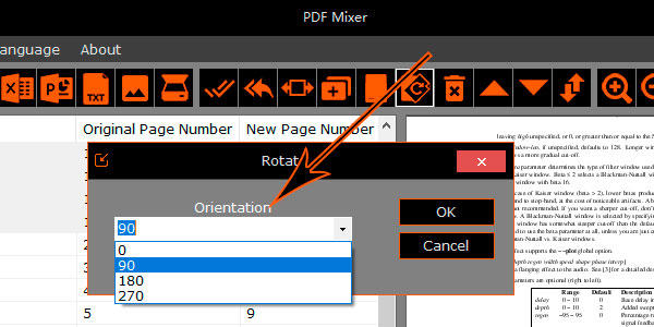 Choose the orientation to rotate