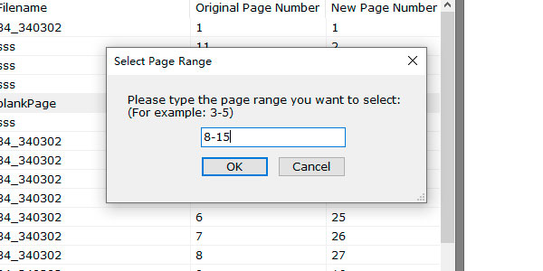 Select Page Range