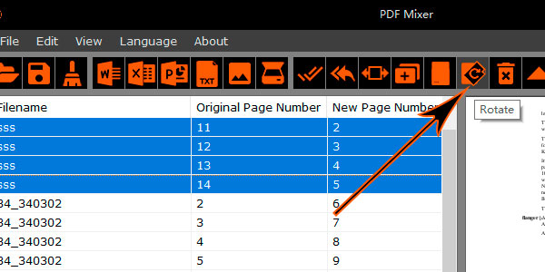 Rotate PDF Pages